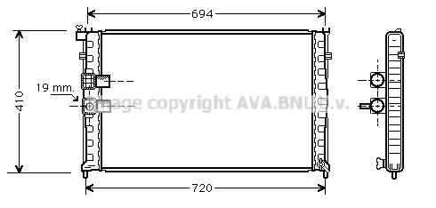 AVA QUALITY COOLING Radiaator,mootorijahutus PEA2177